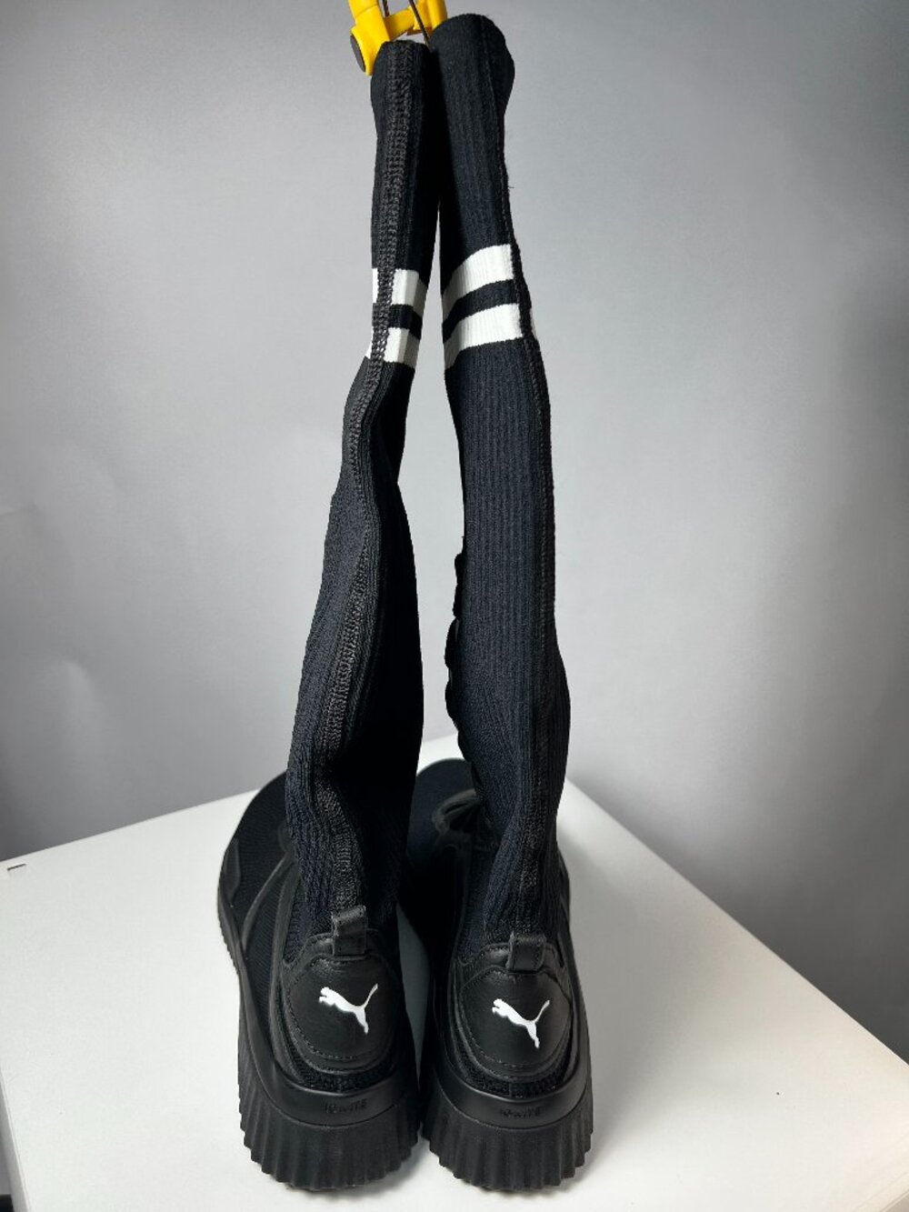 PUMA Women's Black Sock-Style Athletic Sneakers